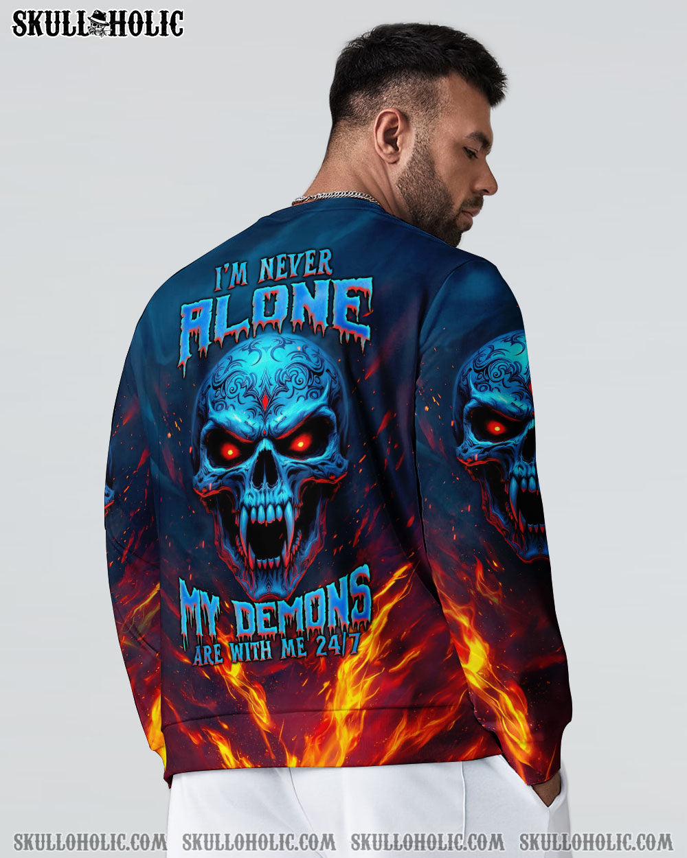 BLISSCORNERS I'M NEVER ALONE MY DEMONS ARE WITH ME 24/7 ALL OVER PRINT