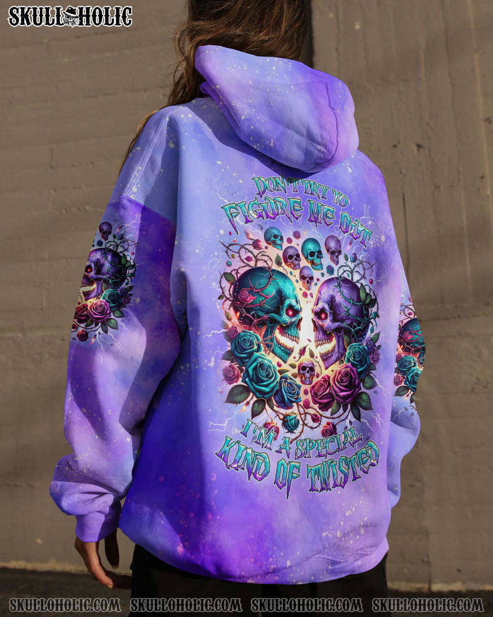 BLISSCORNERS DON'T TRY TO FIGURE ME OUT SKULL ALL OVER PRINT