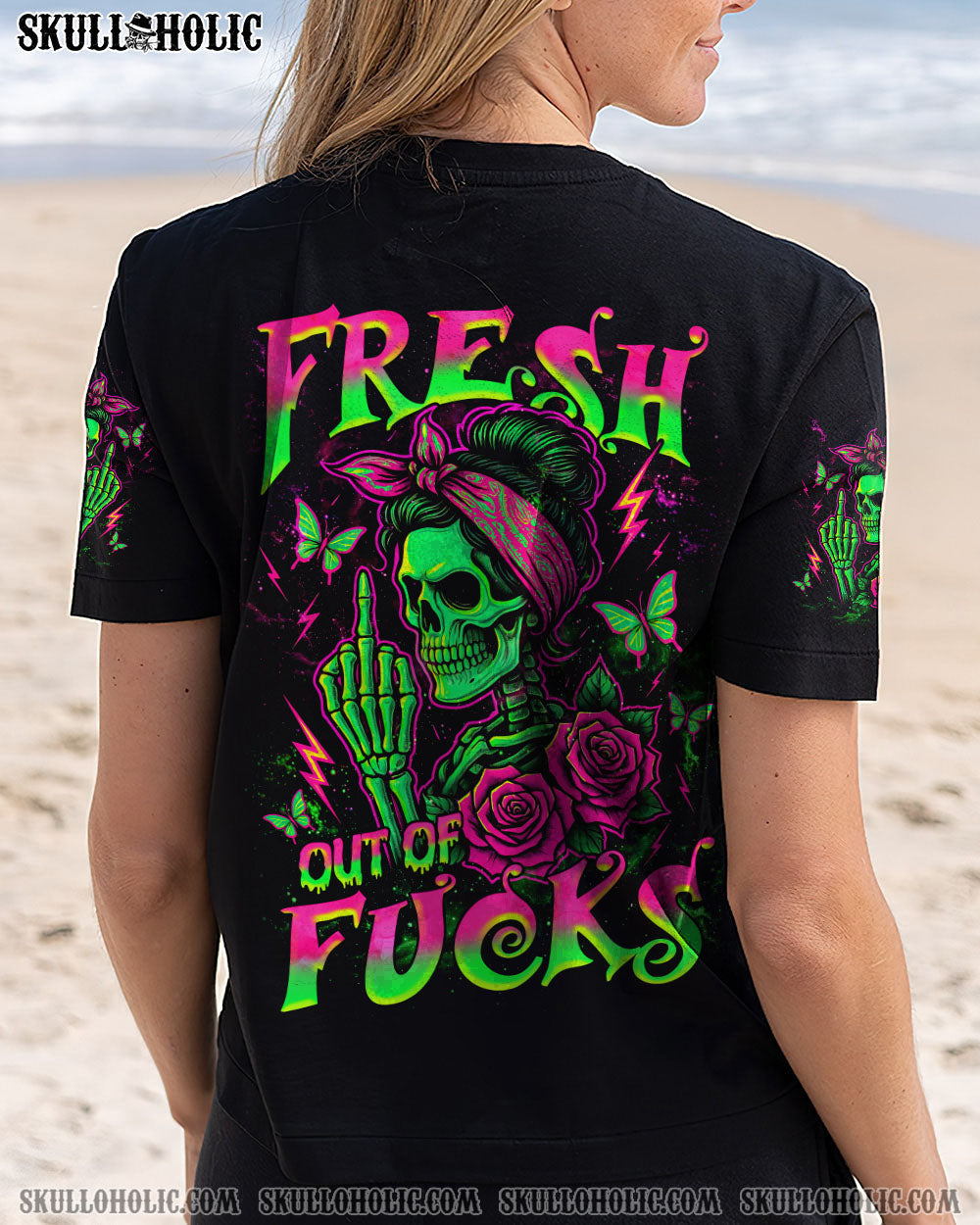 BLISSCORNERS FRESH OUT OF F MESSY BUN TIE DYE ALL OVER PRINT