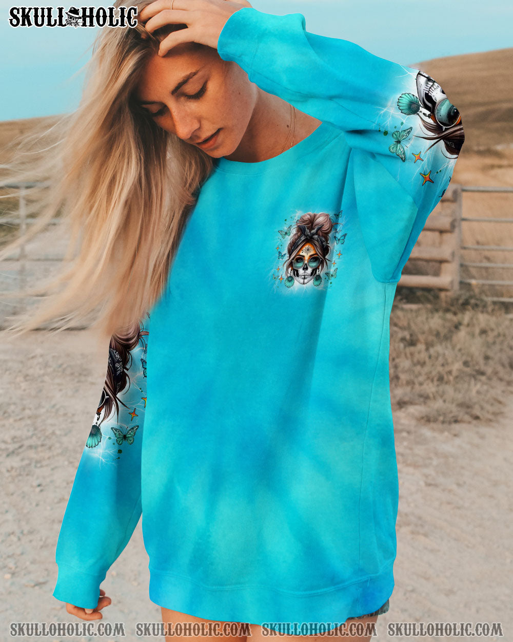 BLISSCORNERS DON'T TRY TO FIGURE ME OUT MESSY BUN ALL OVER PRINT
