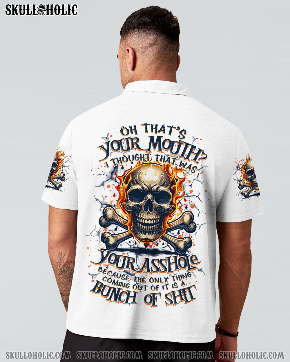 BLISSCORNERS OH THAT'S YOUR MOUTH SKULL BONES ALL OVER PRINT