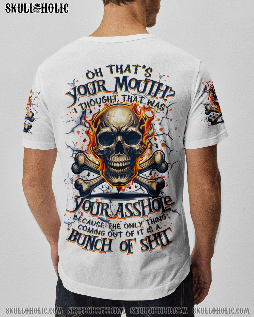 BLISSCORNERS OH THAT'S YOUR MOUTH SKULL BONES ALL OVER PRINT
