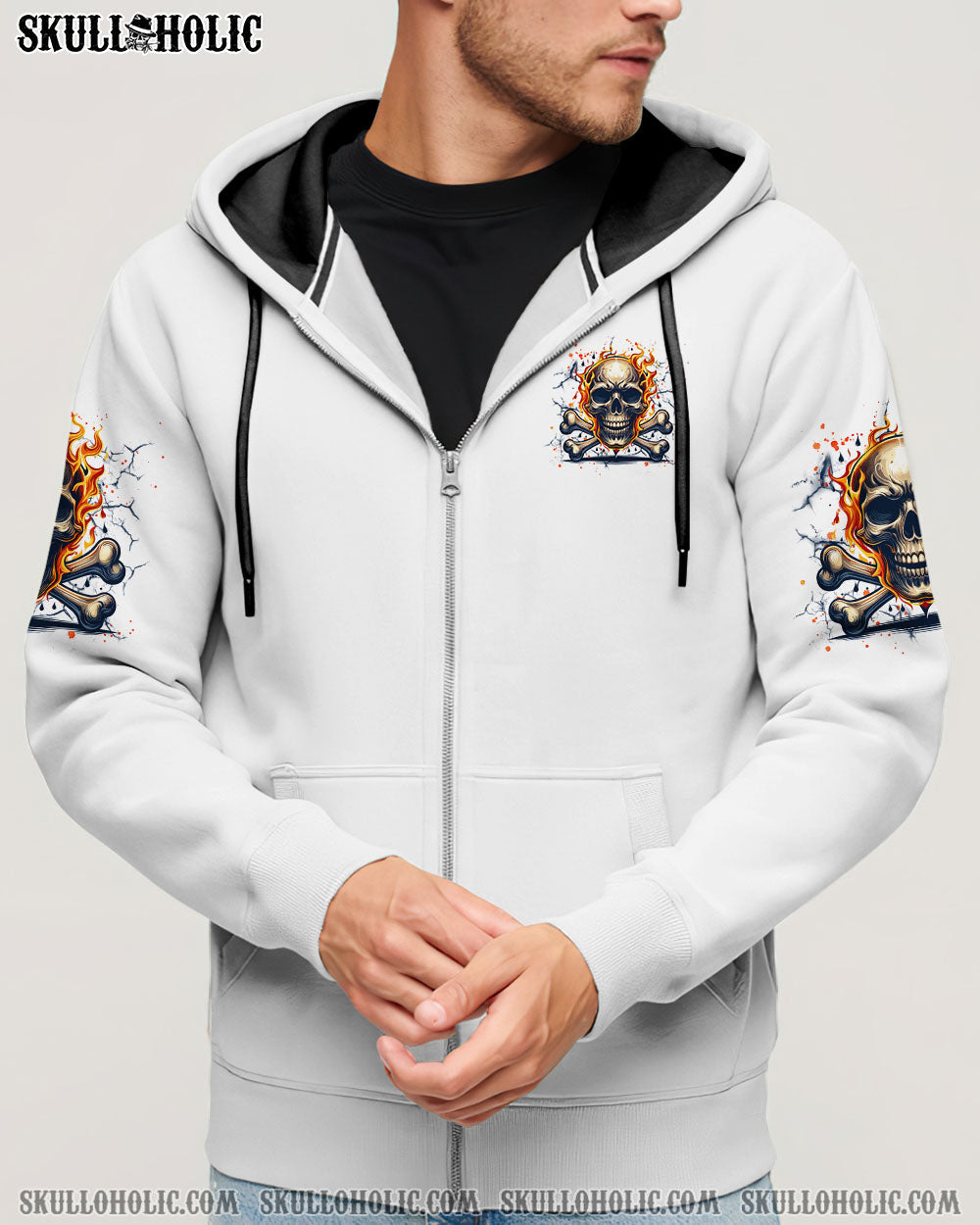 BLISSCORNERS OH THAT'S YOUR MOUTH SKULL BONES ALL OVER PRINT