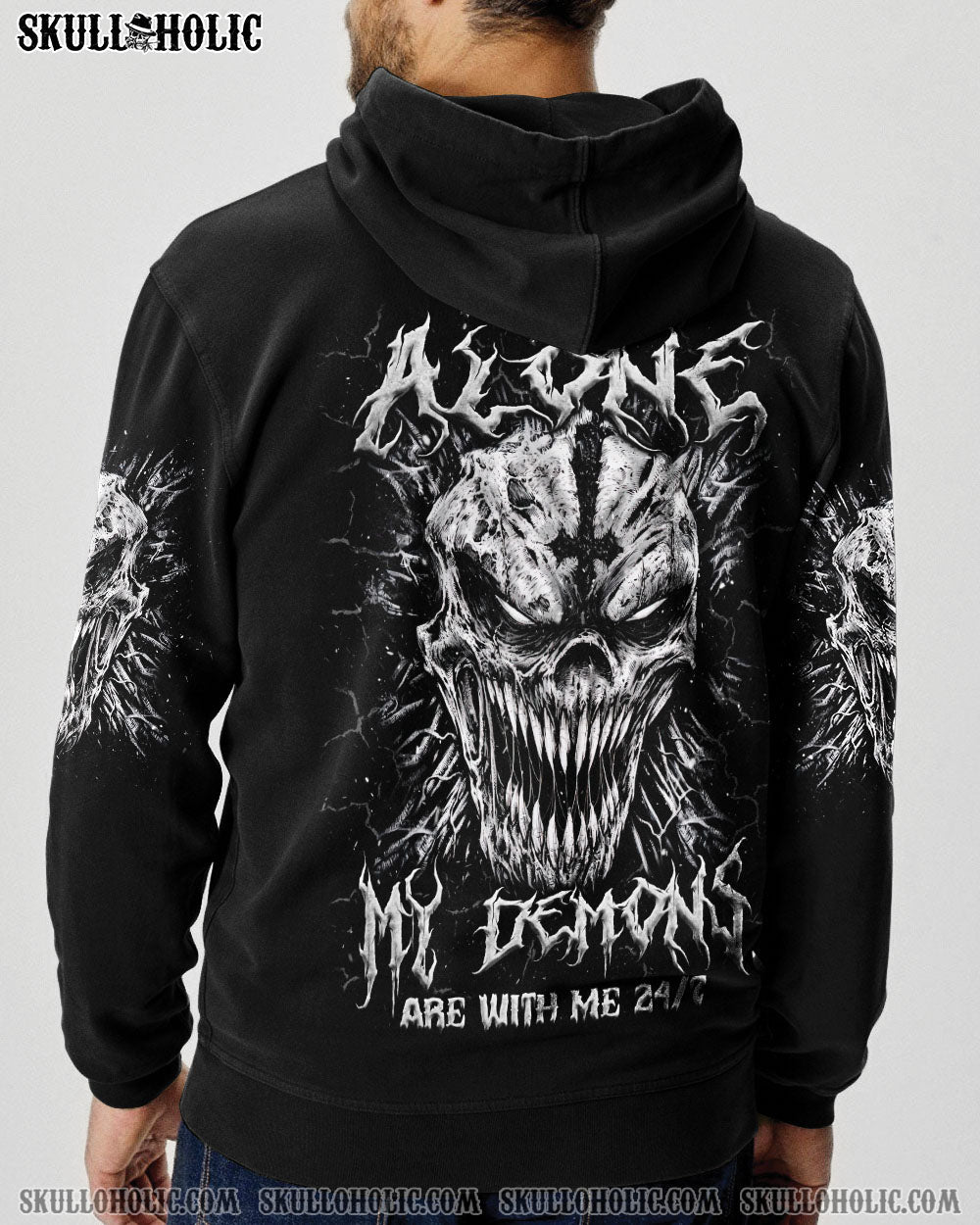 BLISSCORNERS I'M NEVER ALONE MY DEMONS ARE WITH ME 24/7 ALL OVER PRINT