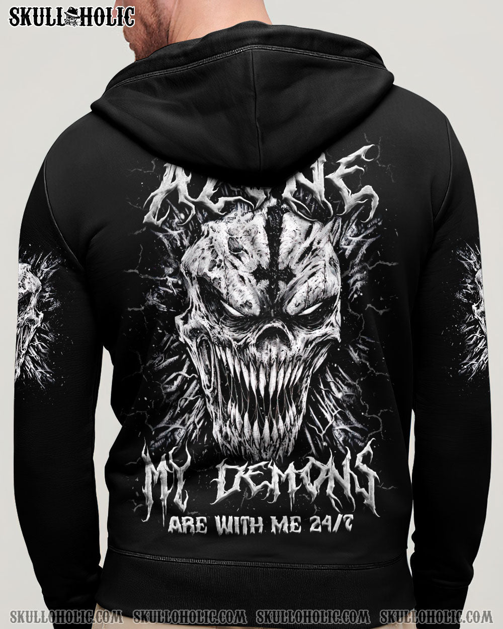 BLISSCORNERS I'M NEVER ALONE MY DEMONS ARE WITH ME 24/7 ALL OVER PRINT