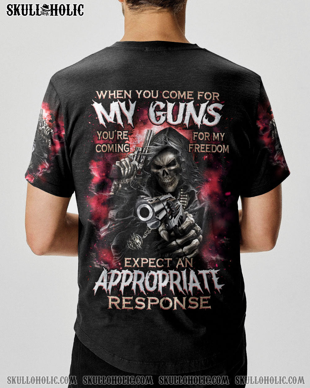 BLISSCORNERS WHEN YOU COME FOR MY G REAPER SKULL ALL OVER PRINT