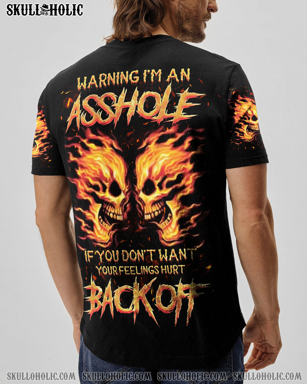 BLISSCORNERS WARNING I'M AN A SKULL FIRE ALL OVER PRINT