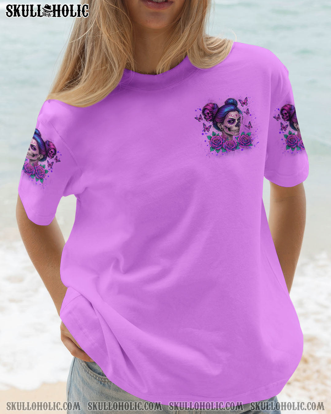 BLISSCORNERS I'M NOT JUST A MOM MESSY BUN SKULL ALL OVER PRINT