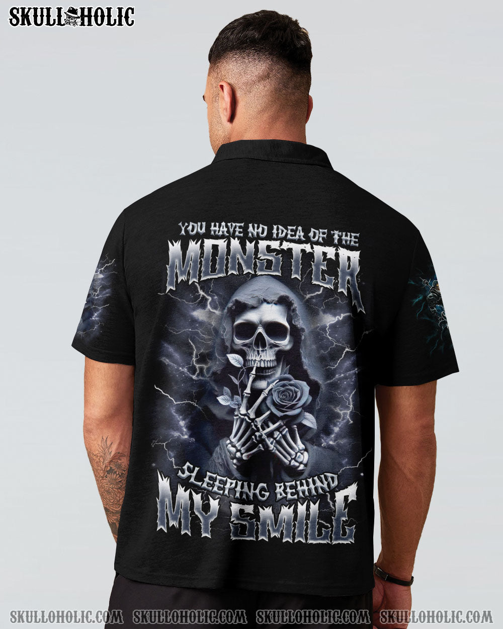 BLISSCORNERS THE MONSTER SLEEPING BEHIND MY SMILE SKULL ALL OVER PRINT