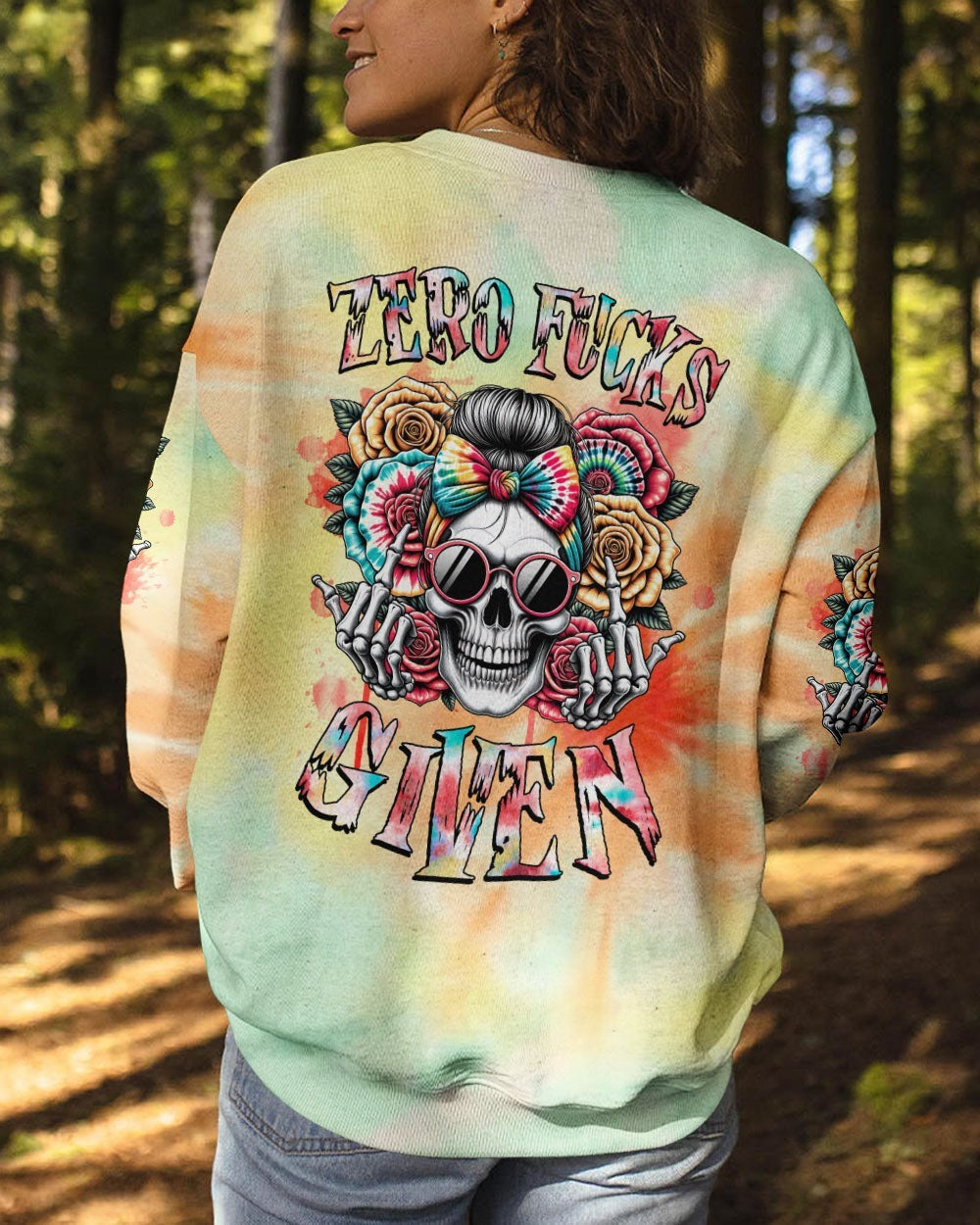 BLISSCORNERS JUDGE ME WHEN SKULL MESSY BUN CHRISTMAS ALL OVER PRINT