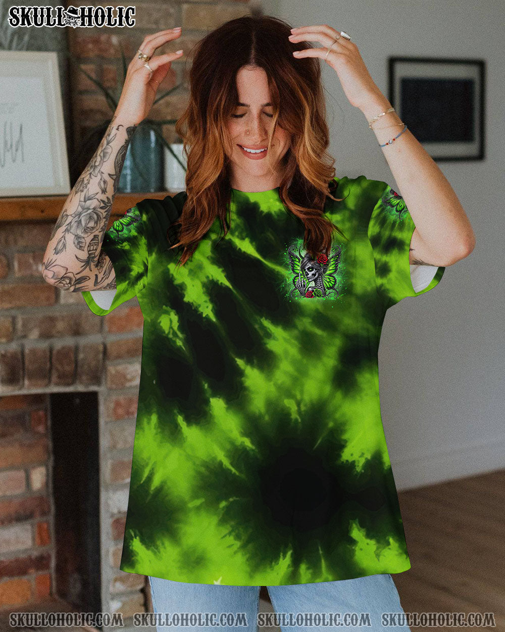 BLISSCORNERS ZERO F GIVEN SKULL MESSY BUN ALL OVER PRINT