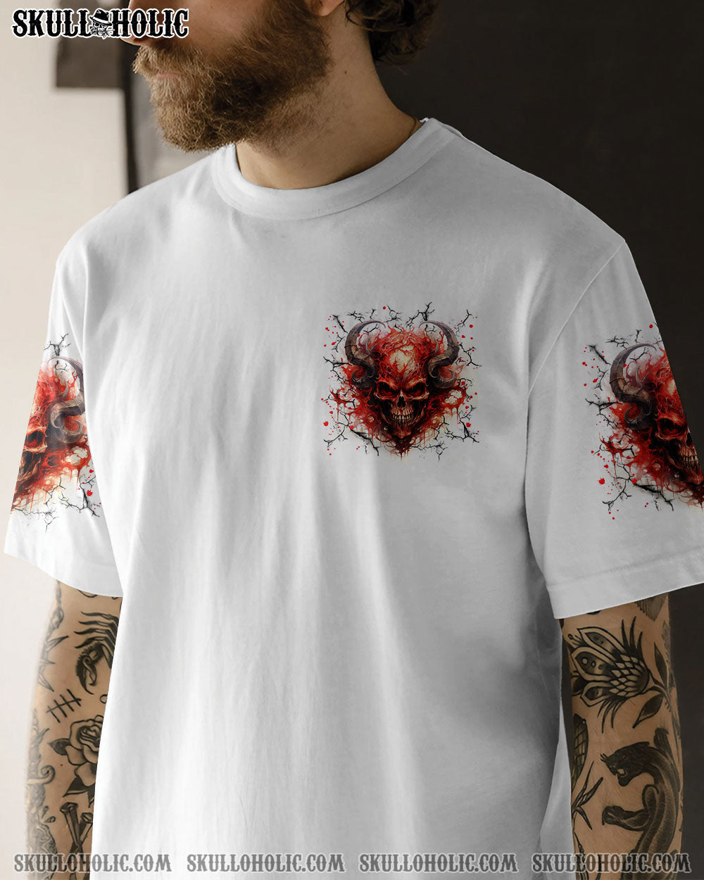 BLISSCORNERS I ASKED THE DEVIL SKULL ALL OVER PRINT
