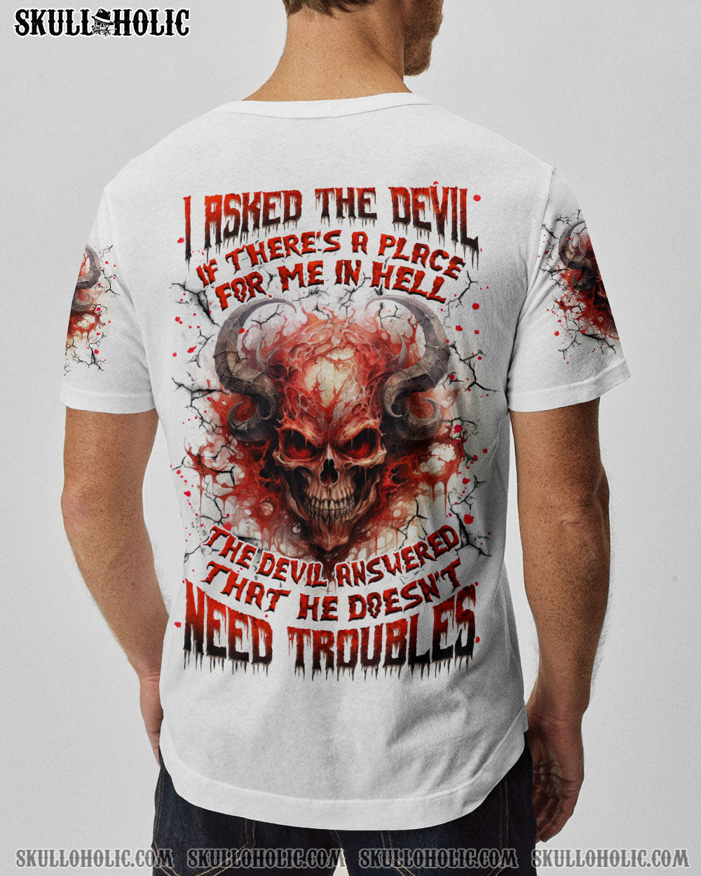 BLISSCORNERS I ASKED THE DEVIL SKULL ALL OVER PRINT