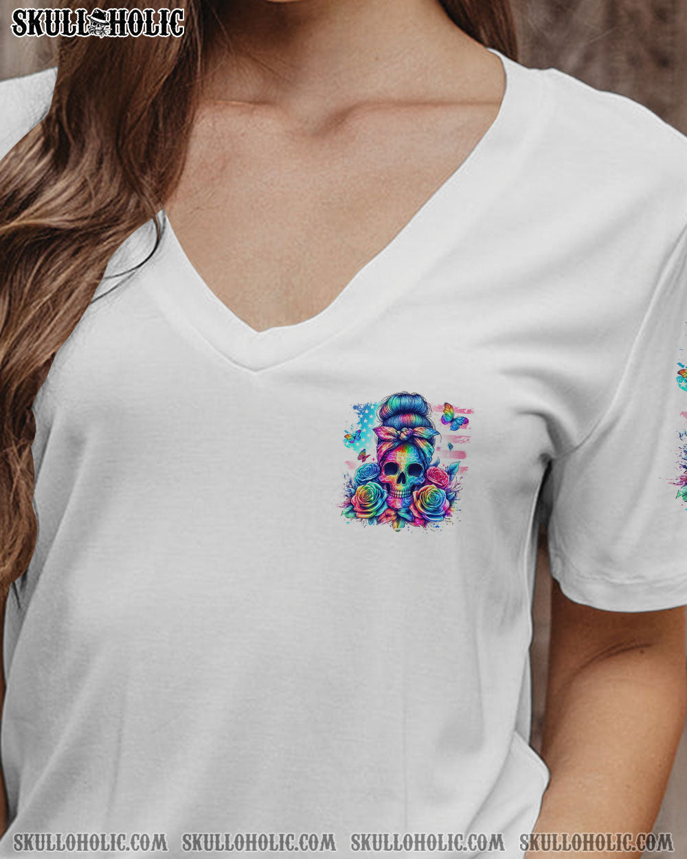 BLISSCORNERS IF MY MOUTH DOESN'T SAY IT SKULL MESSY BUN ALL OVER PRINT