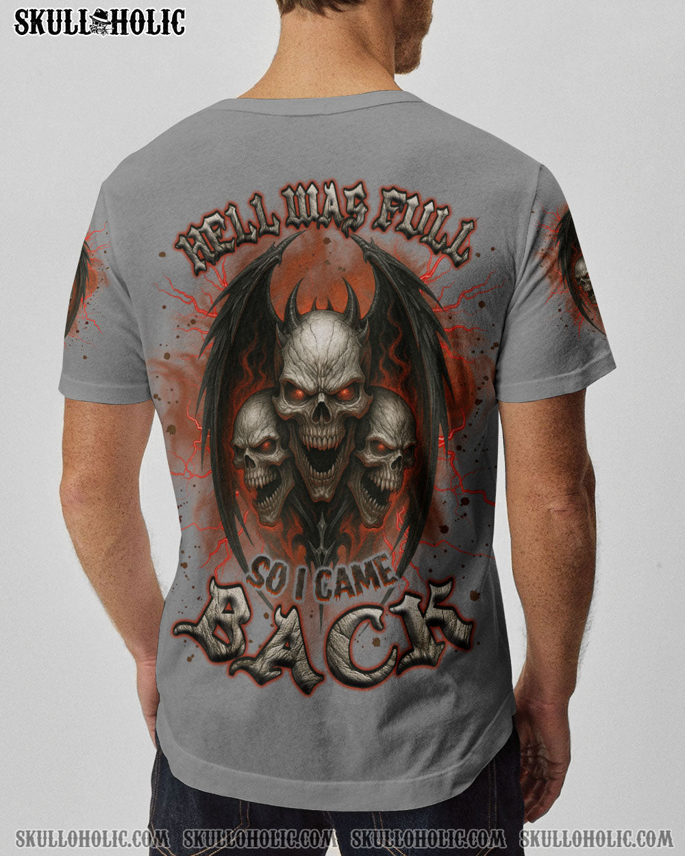 BLISSCORNERS HELL WAS FULL SO I CAME BACK SKULL ALL OVER PRINT