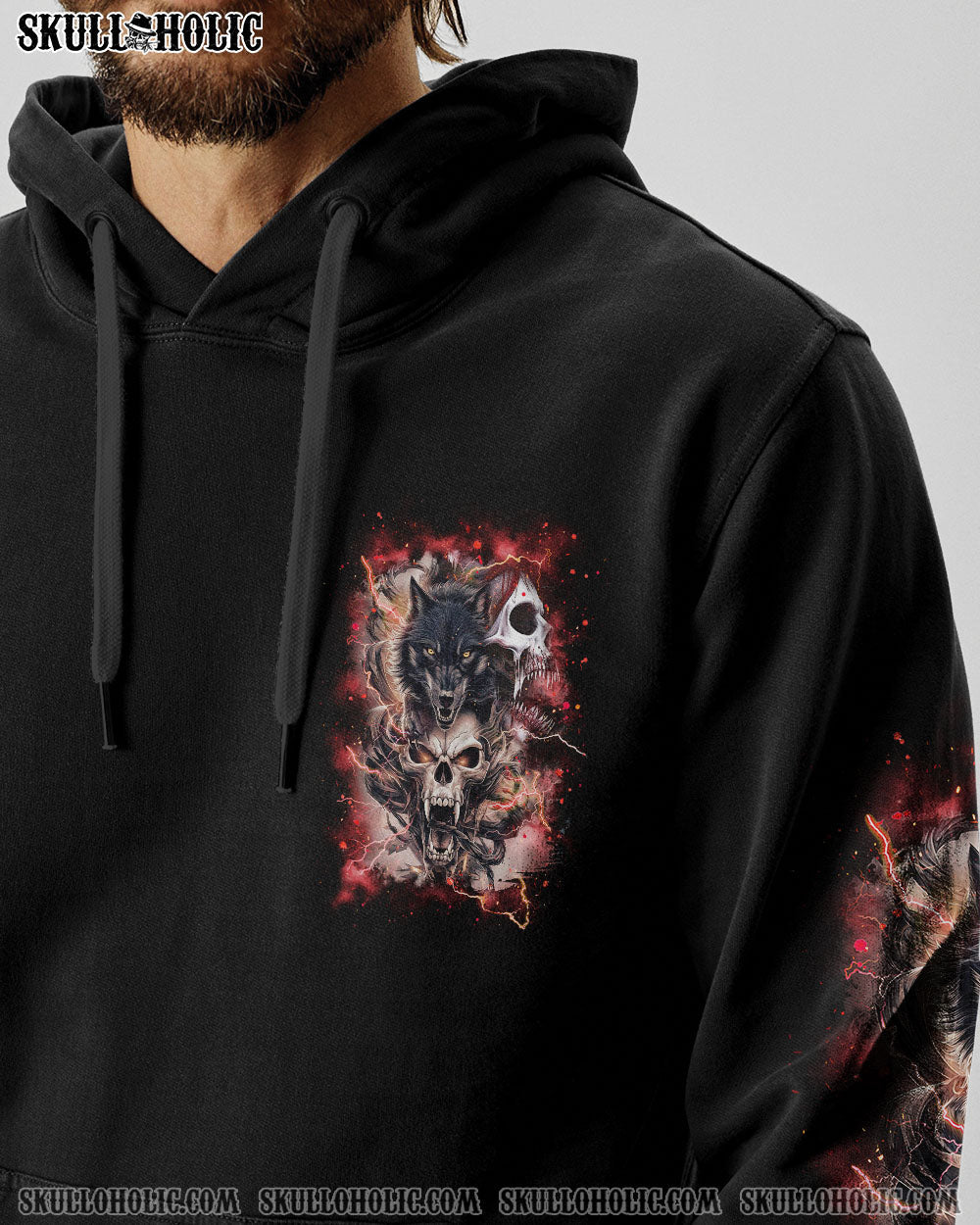 BLISSCORNERS ONE DAY I'M GONNA JUST SAY SKULL WOLF ALL OVER PRINT