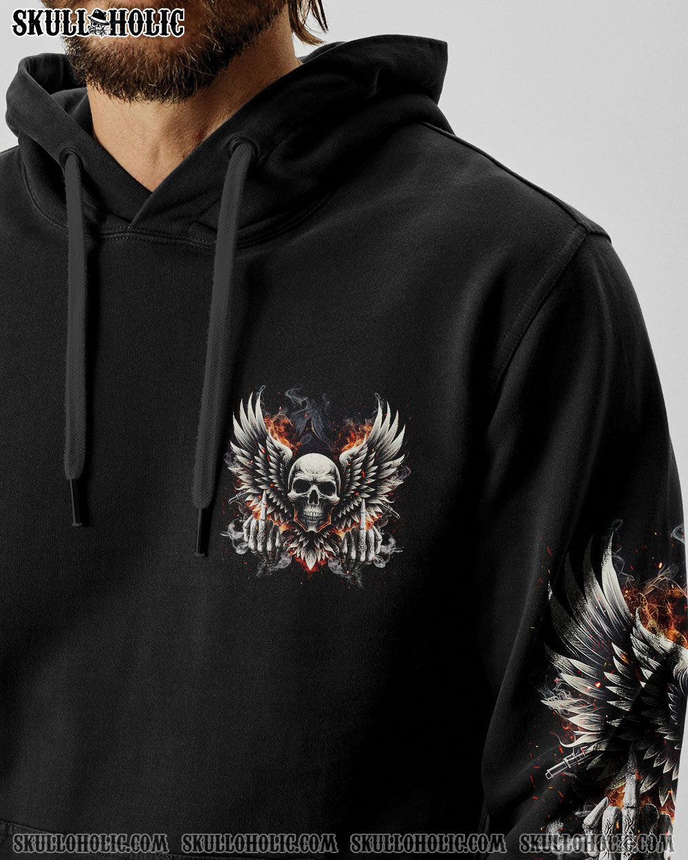 BLISSCORNERS MY GIVE A F IS BROKEN SKULL WINGS ALL OVER PRINT