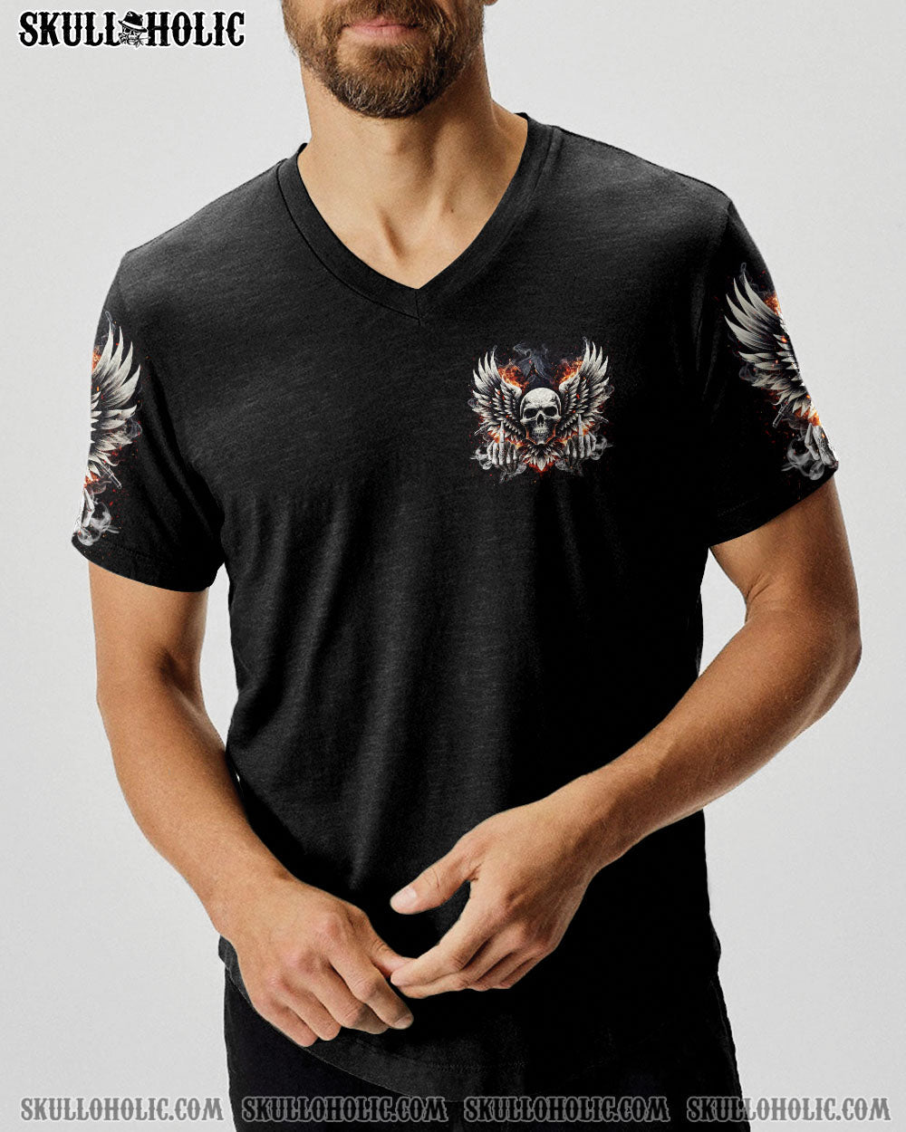 BLISSCORNERS MY GIVE A F IS BROKEN SKULL WINGS ALL OVER PRINT