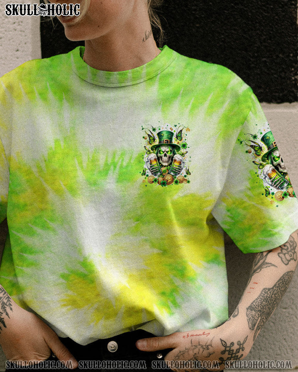 BLISSCORNERS THE DEVIL WHISPERED BEER REAPER PATRICK'S DAY ALL OVER PRINT