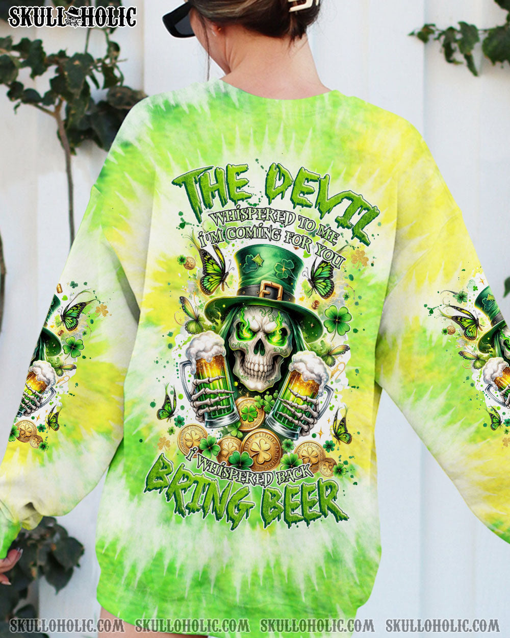 BLISSCORNERS THE DEVIL WHISPERED BEER REAPER PATRICK'S DAY ALL OVER PRINT