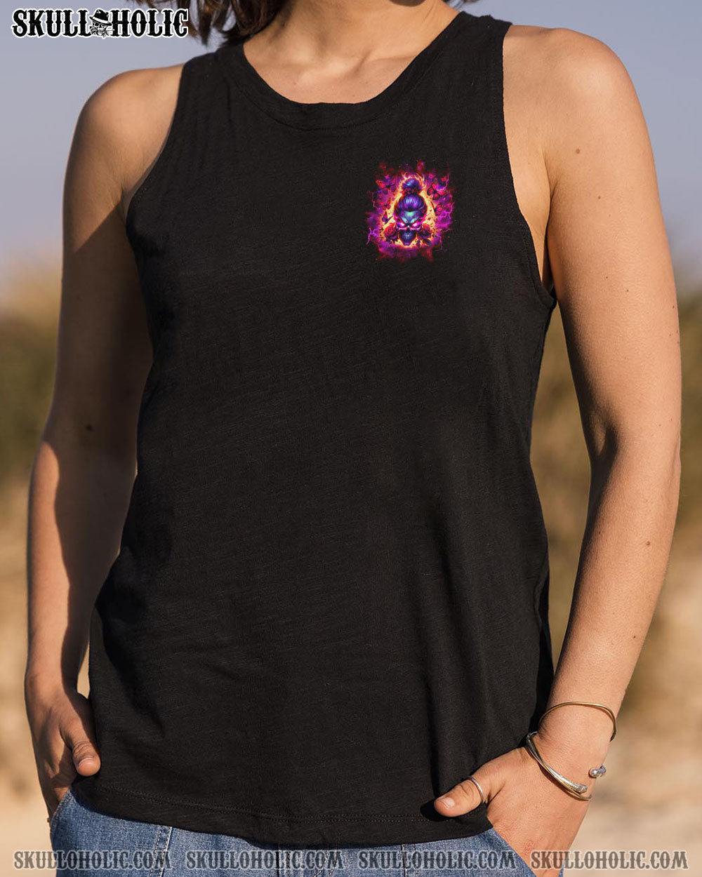 BLISSCORNERS THE GOOD GIRL IN ME MESSY BUN ALL OVER PRINT
