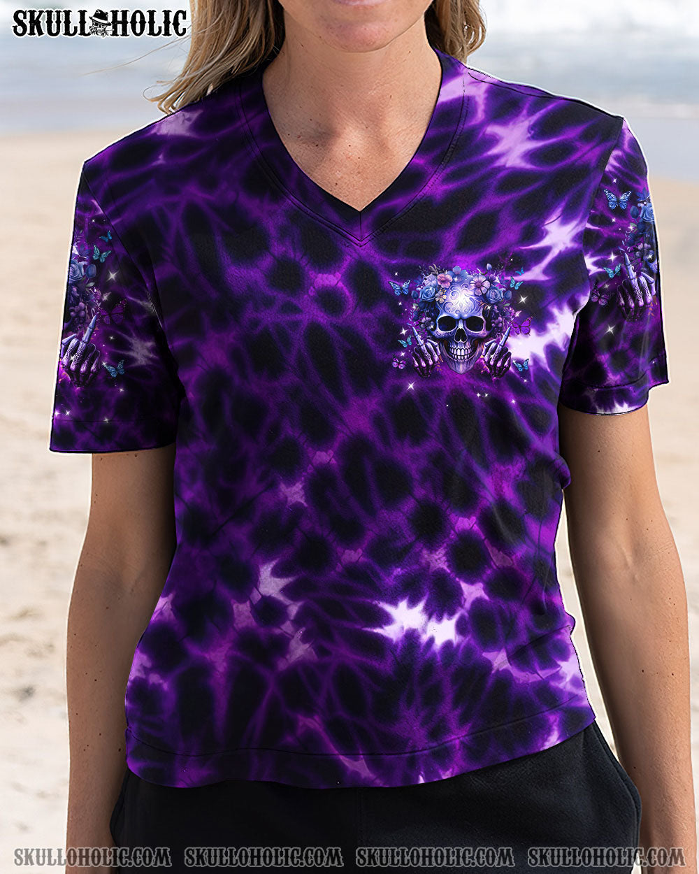 BLISSCORNERS JUDGE ME WHEN SKULL FLOWER ALL OVER PRINT