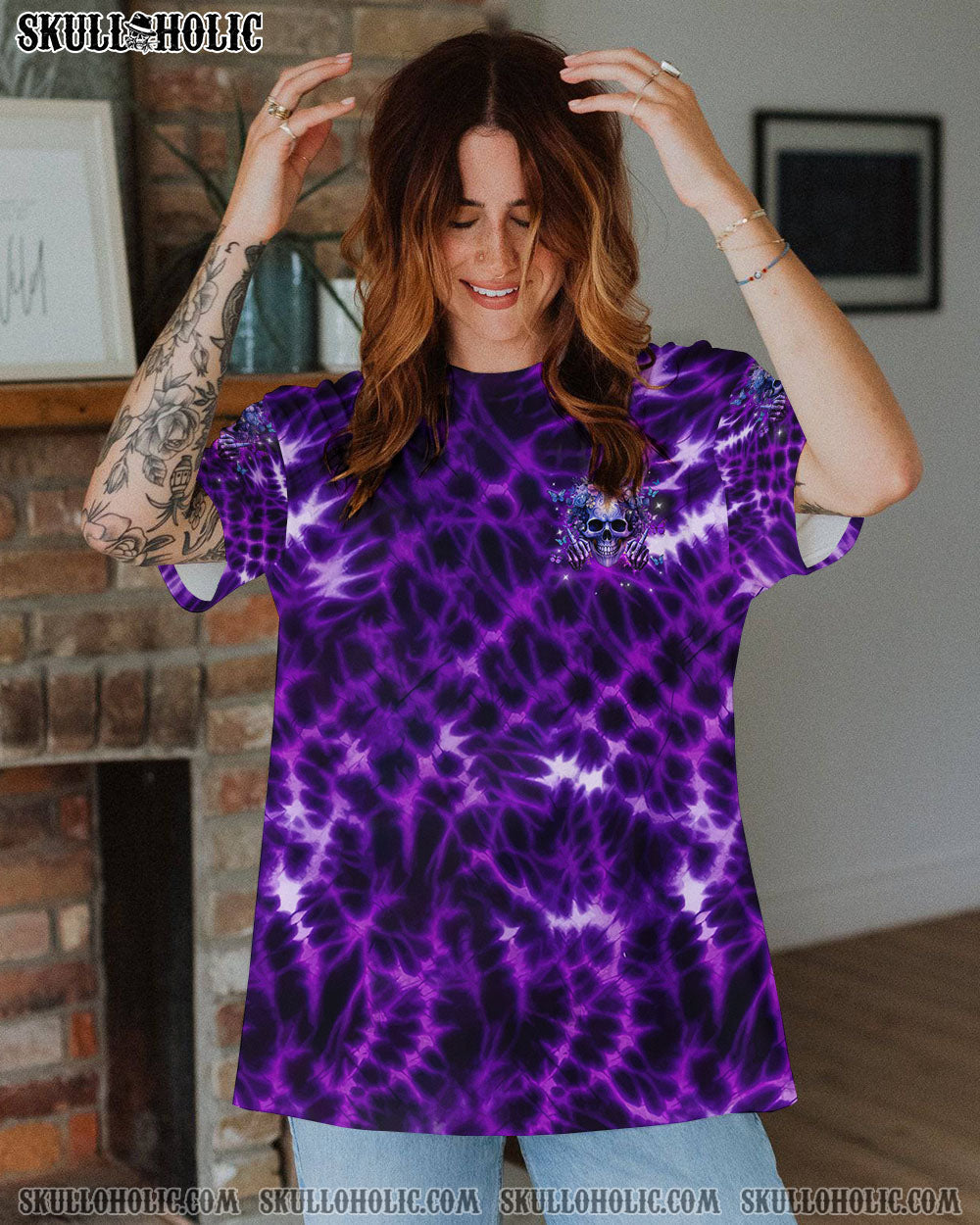 BLISSCORNERS JUDGE ME WHEN SKULL FLOWER ALL OVER PRINT