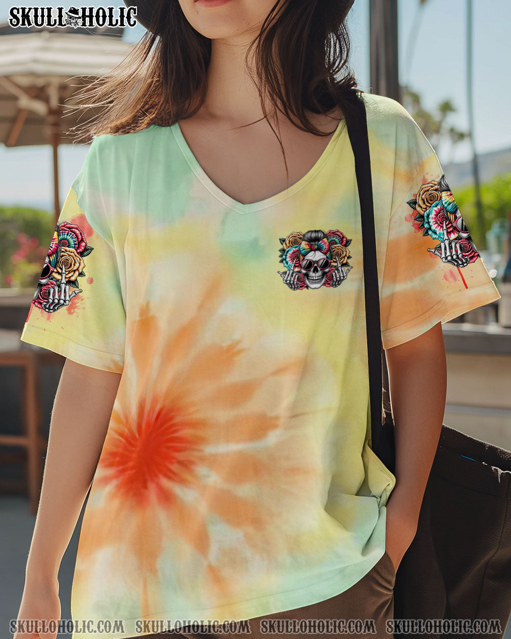 BLISSCORNERS FRESH OUT OF F MESSY BUN TIE DYE ALL OVER PRINT