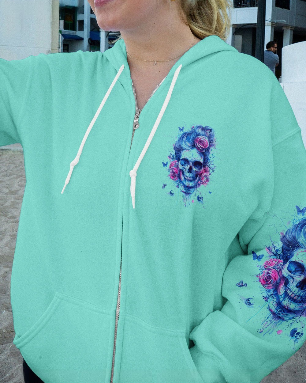 BLISSCORNERS YES I'M A B BUT NOT YOURS MESSY BUN SKULL ALL OVER PRINT
