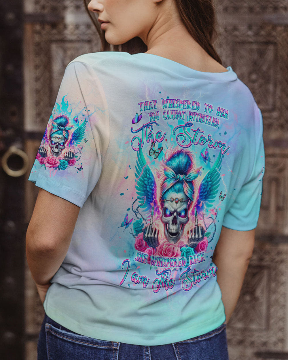 BLISSCORNERS THE GOOD GIRL IN ME MESSY BUN TIE DYE ALL OVER PRINT
