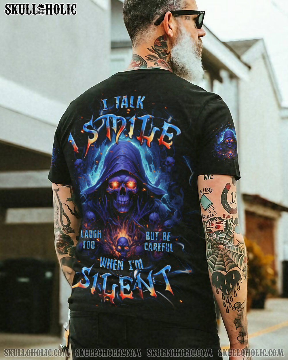 BLISSCORNERS BE CAREFUL WHEN I'M SILENT REAPER ALL OVER PRINT