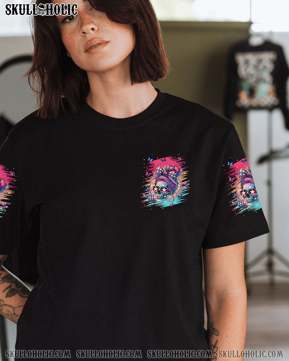 BLISSCORNERS I'M A B DON'T TRY ME MESSY BUN ALL OVER PRINT