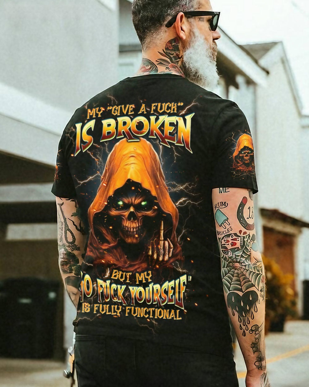 BLISSCORNERS MY GIVE A F IS BROKEN REAPER ALL OVER PRINT
