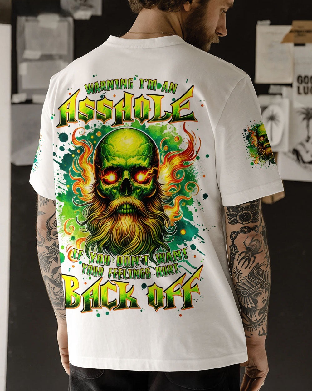 BLISSCORNERS WARNING I'M AN A OLD SKULL ALL OVER PRINT