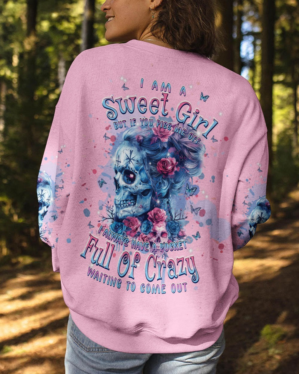 BLISSCORNERS F-BOMB MOM MESSY BUN SKULL ALL OVER PRINT