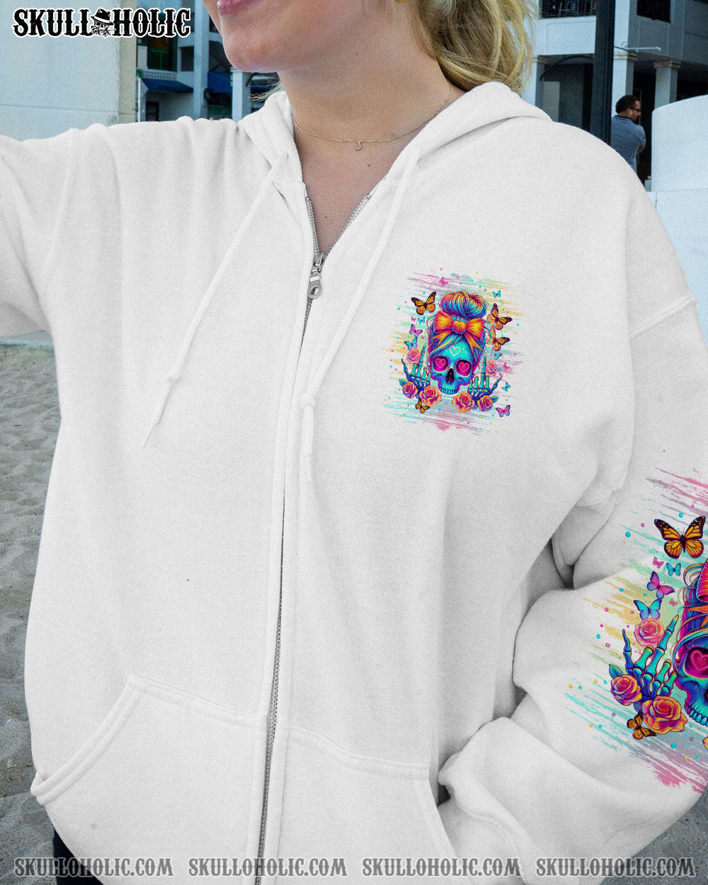 BLISSCORNERS I HAVE THE DEVIL IN MY BLOOD MESSY BUN ALL OVER PRINT