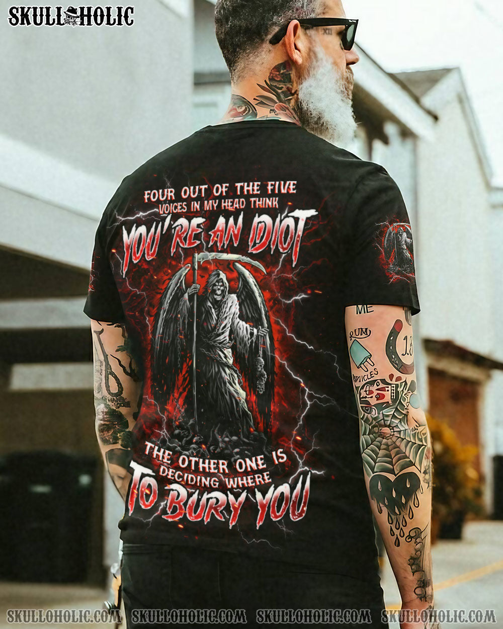 BLISSCORNERS BURY YOU SKULL REAPER ALL OVER PRINT