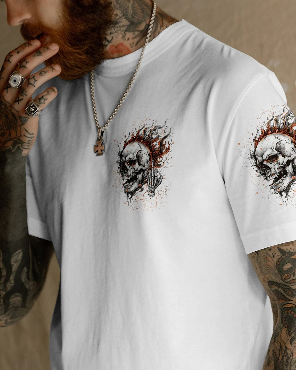 BLISSCORNERS MY GIVE A F IS BROKEN FIRE SKULL ALL OVER PRINT