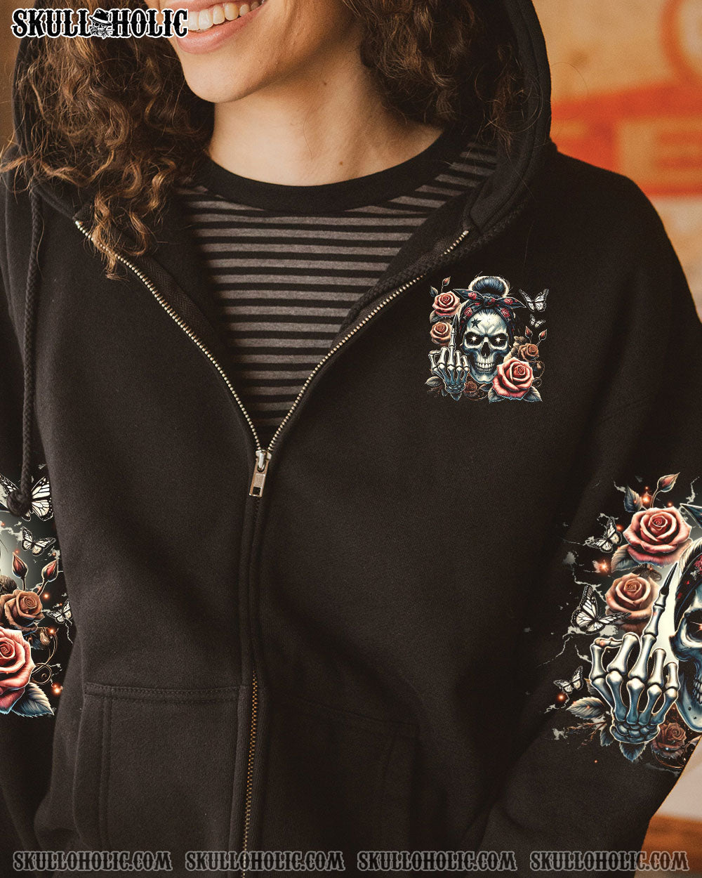 BLISSCORNERS KARMA FAIRY SKULL MESSY BUN ALL OVER PRINT