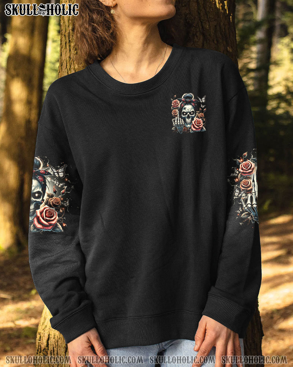 BLISSCORNERS KARMA FAIRY SKULL MESSY BUN ALL OVER PRINT