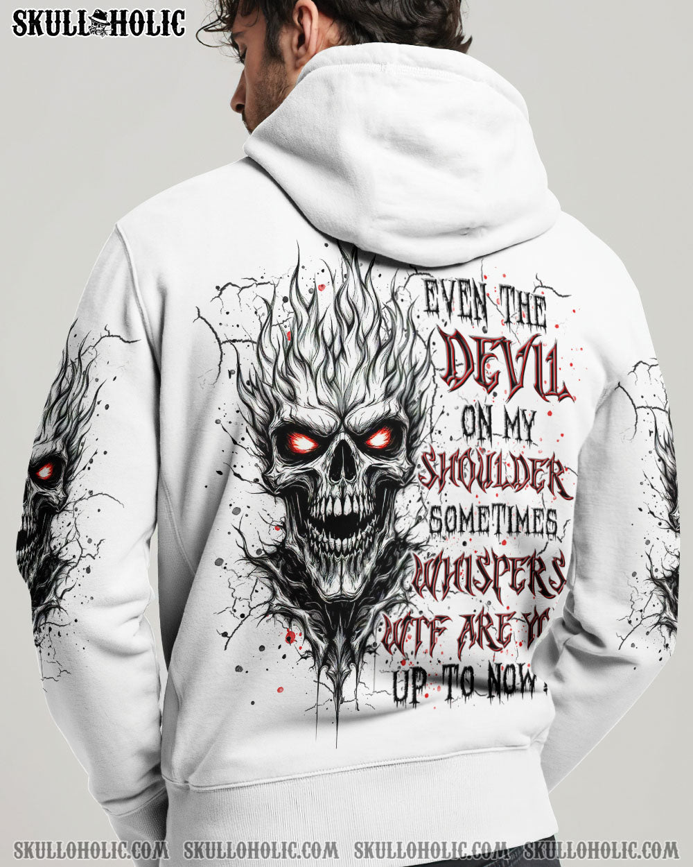 BLISSCORNERS EVEN THE DEVIL ON MY SHOULDER SKULL ALL OVER PRINT