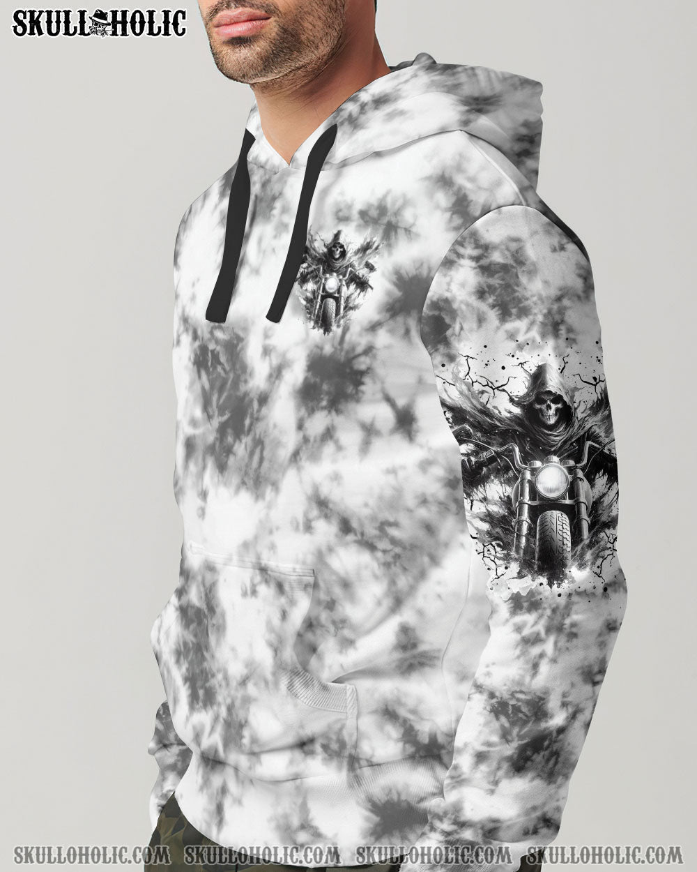 BLISSCORNERS LIFE BEHIND BARS BIKER SKULL ALL OVER PRINT