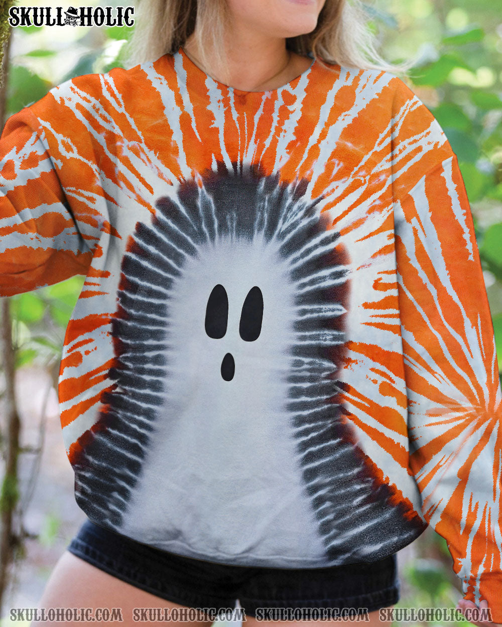 BLISSCORNERS GHOST SKULL TIE DYE HAND DYED ALL OVER PRINT