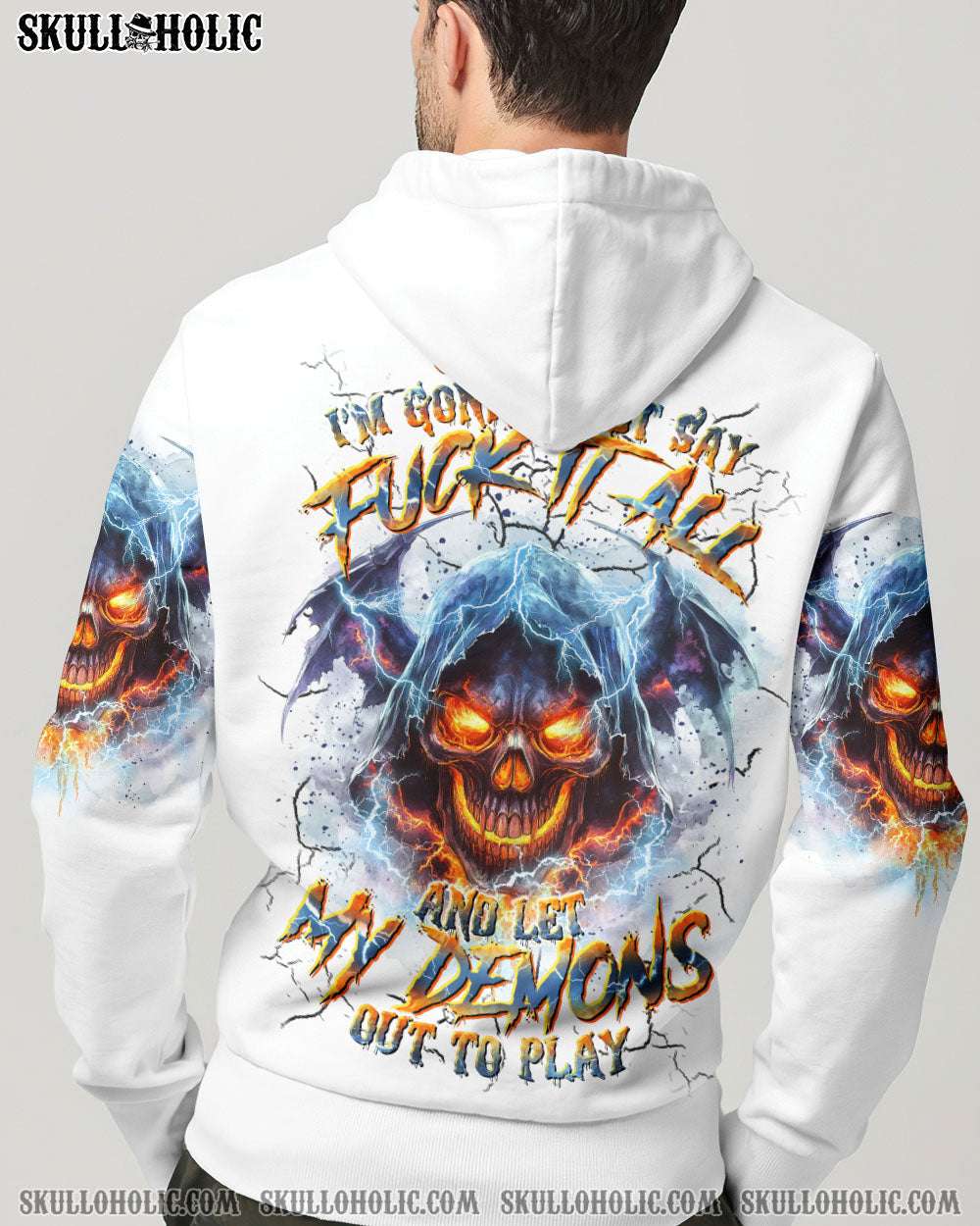 BLISSCORNERS ONE DAY I'M GONNA JUST SAY SKULL ALL OVER PRINT