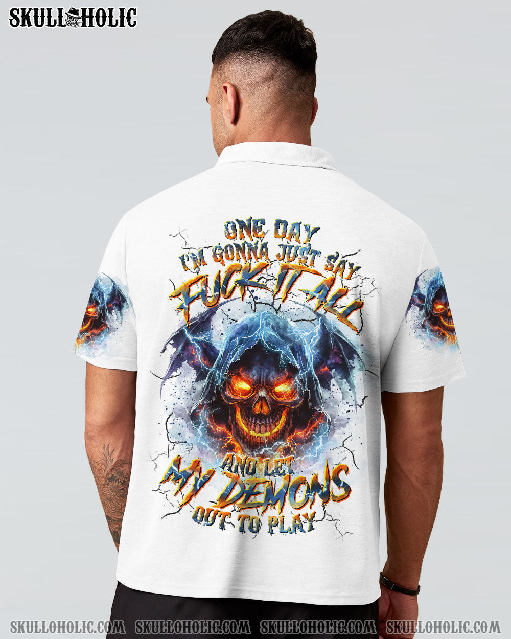 BLISSCORNERS ONE DAY I'M GONNA JUST SAY SKULL ALL OVER PRINT