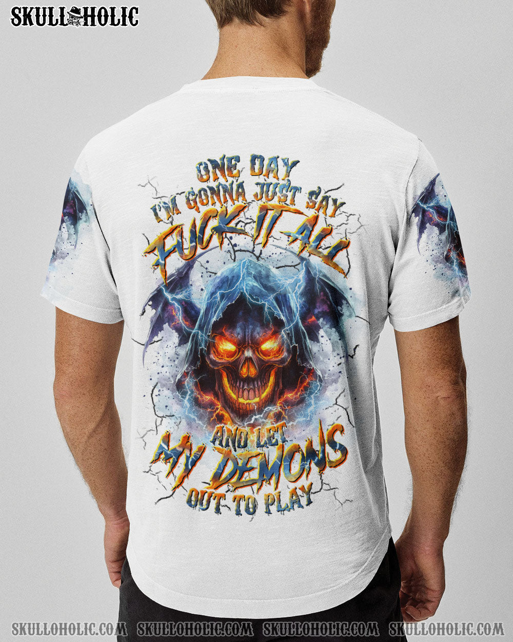BLISSCORNERS ONE DAY I'M GONNA JUST SAY SKULL ALL OVER PRINT