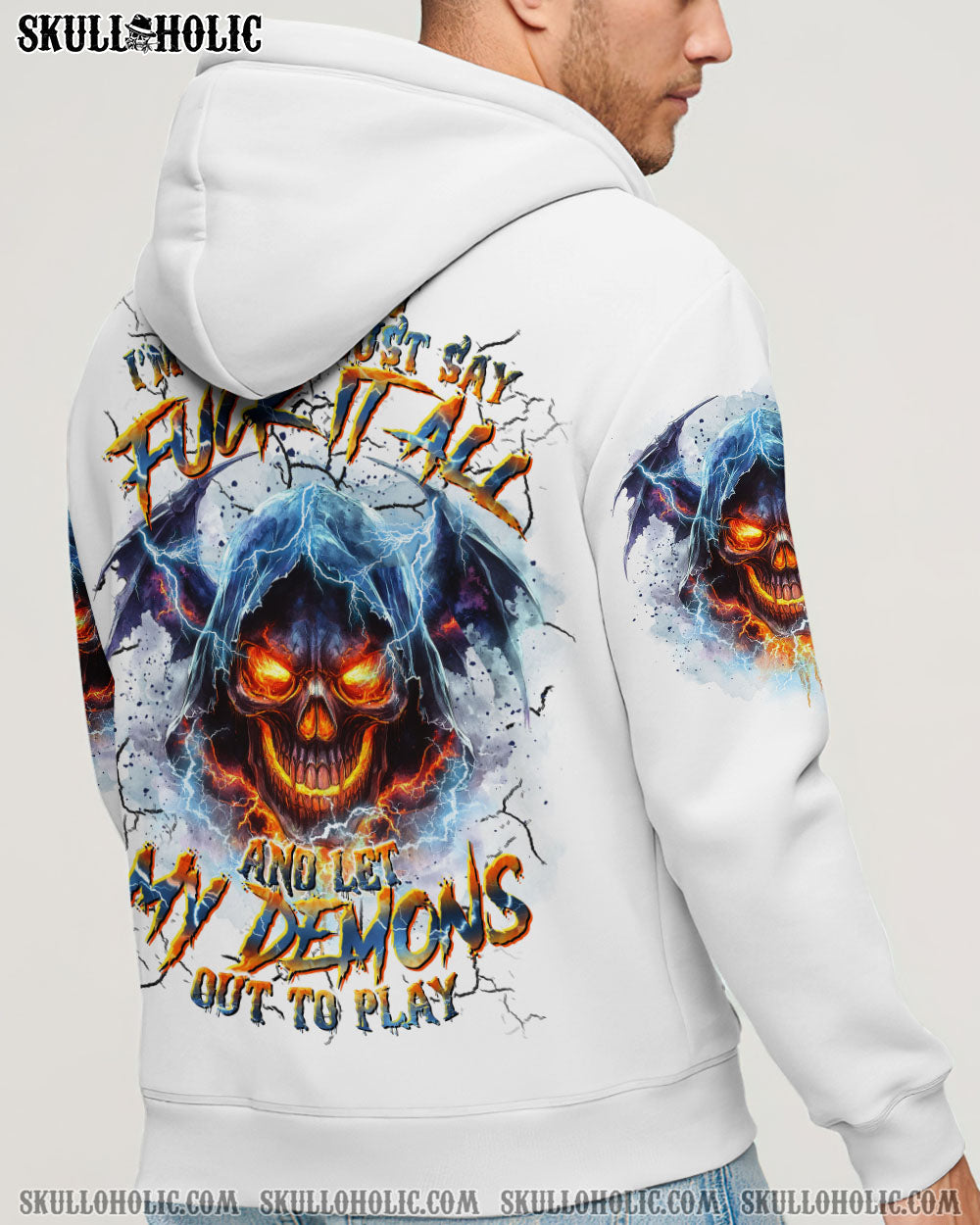BLISSCORNERS ONE DAY I'M GONNA JUST SAY SKULL ALL OVER PRINT
