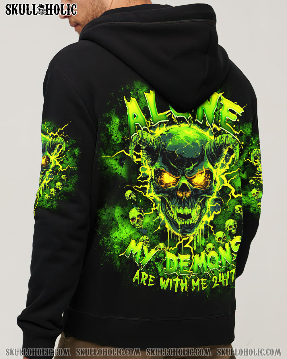 BLISSCORNERS I'M NEVER ALONE MY DEMONS ARE WITH ME 24/7 ALL OVER PRINT