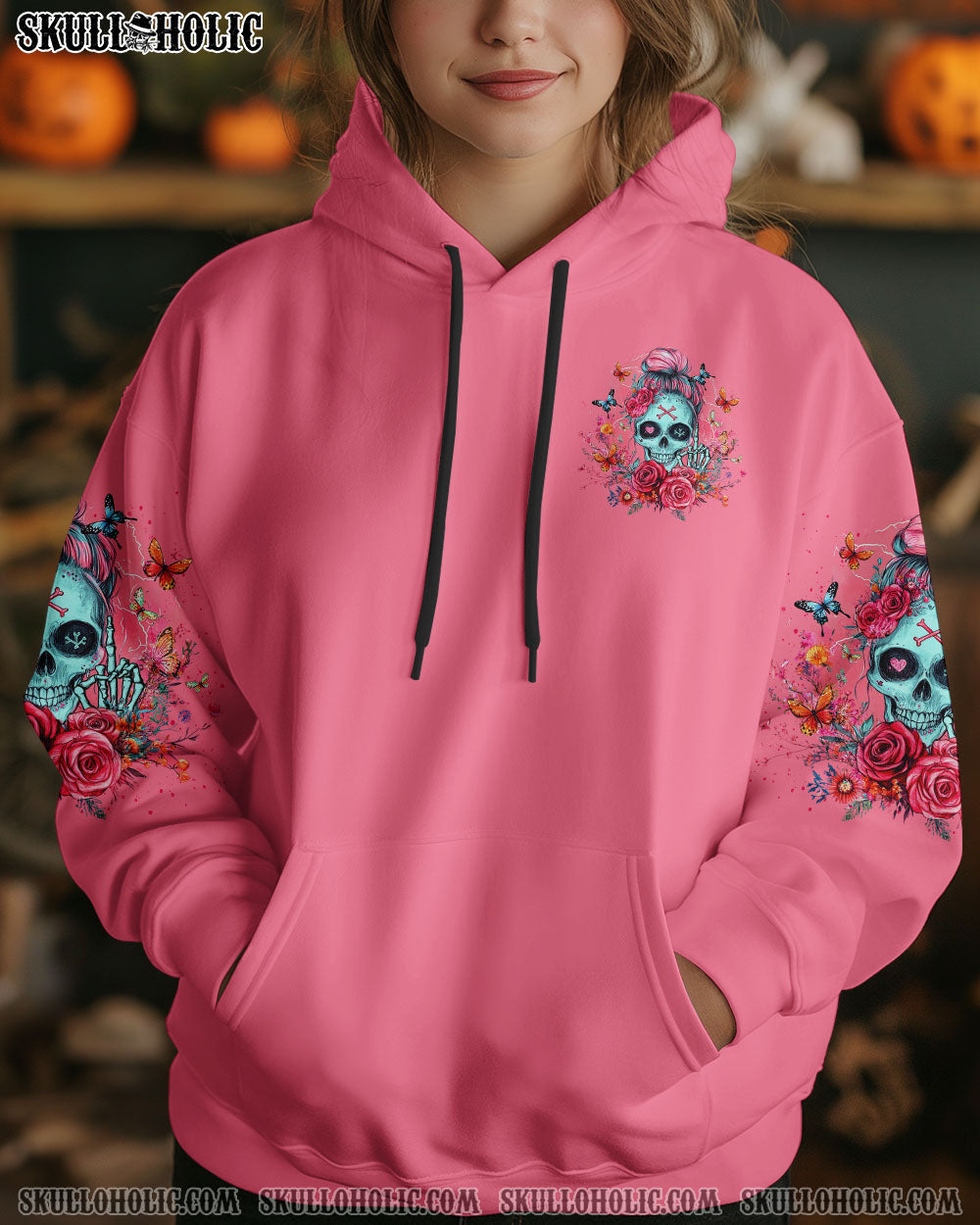 BLISSCORNERS I DO WHAT I WANT MESSY BUN SKULL ALL OVER PRINT