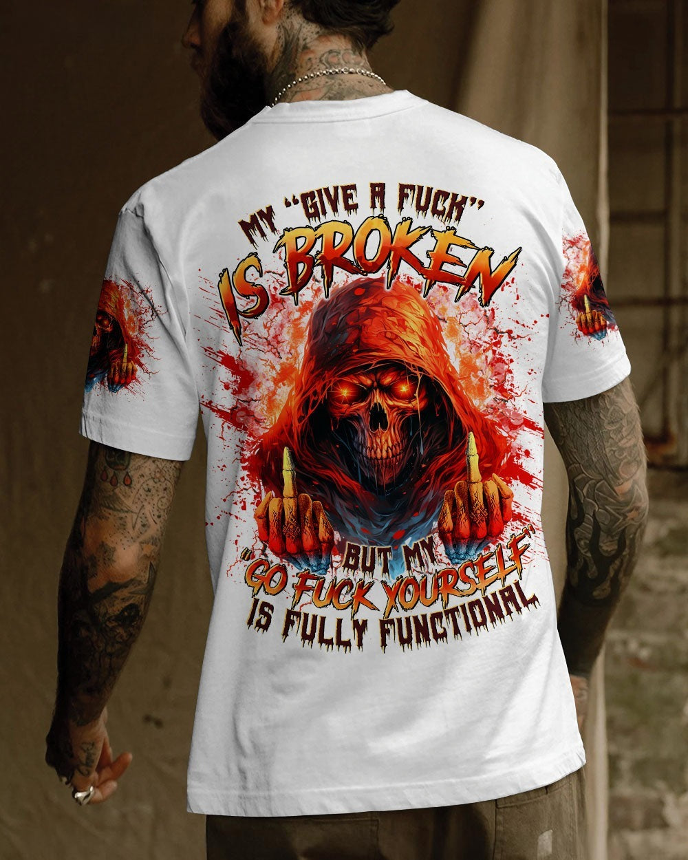 BLISSCORNERS MY GIVE A F IS BROKEN SKULL ALL OVER PRINT